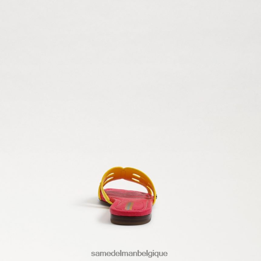 sandale à enfiler baie Sam Edelman femmes jaune mimosa/ultra fuchsia JZ0XZ07 chaussure