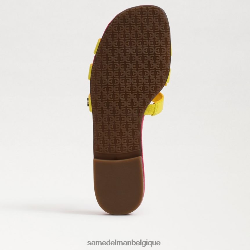 sandale à enfiler baie Sam Edelman femmes jaune mimosa/ultra fuchsia JZ0XZ07 chaussure