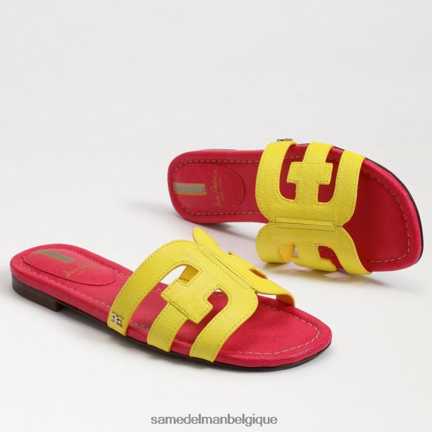 sandale à enfiler baie Sam Edelman femmes jaune mimosa/ultra fuchsia JZ0XZ07 chaussure