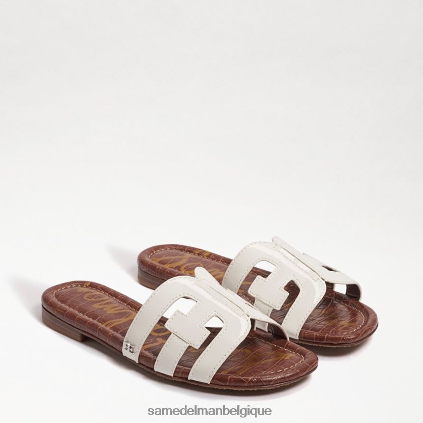 sandale à enfiler baie Sam Edelman femmes vernis blanc JZ0XZ022 chaussure