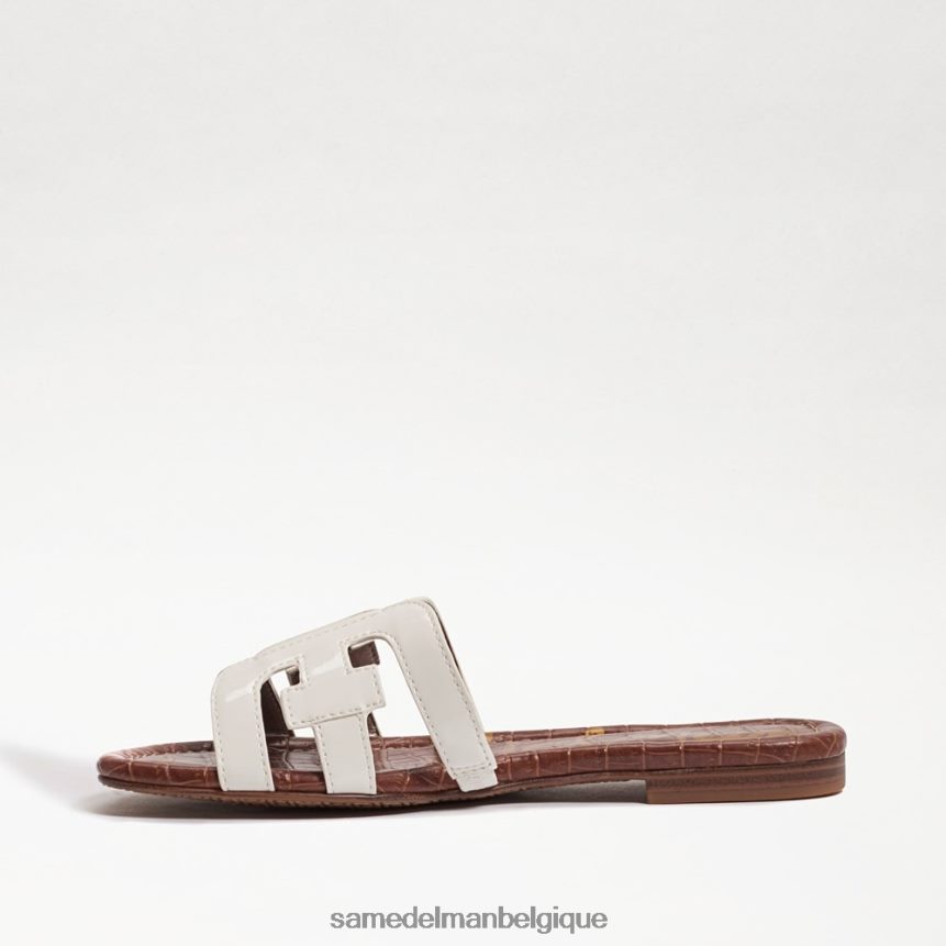 sandale à enfiler baie Sam Edelman femmes vernis blanc JZ0XZ022 chaussure