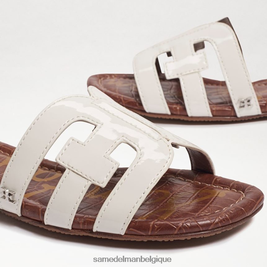 sandale à enfiler baie Sam Edelman femmes vernis blanc JZ0XZ022 chaussure