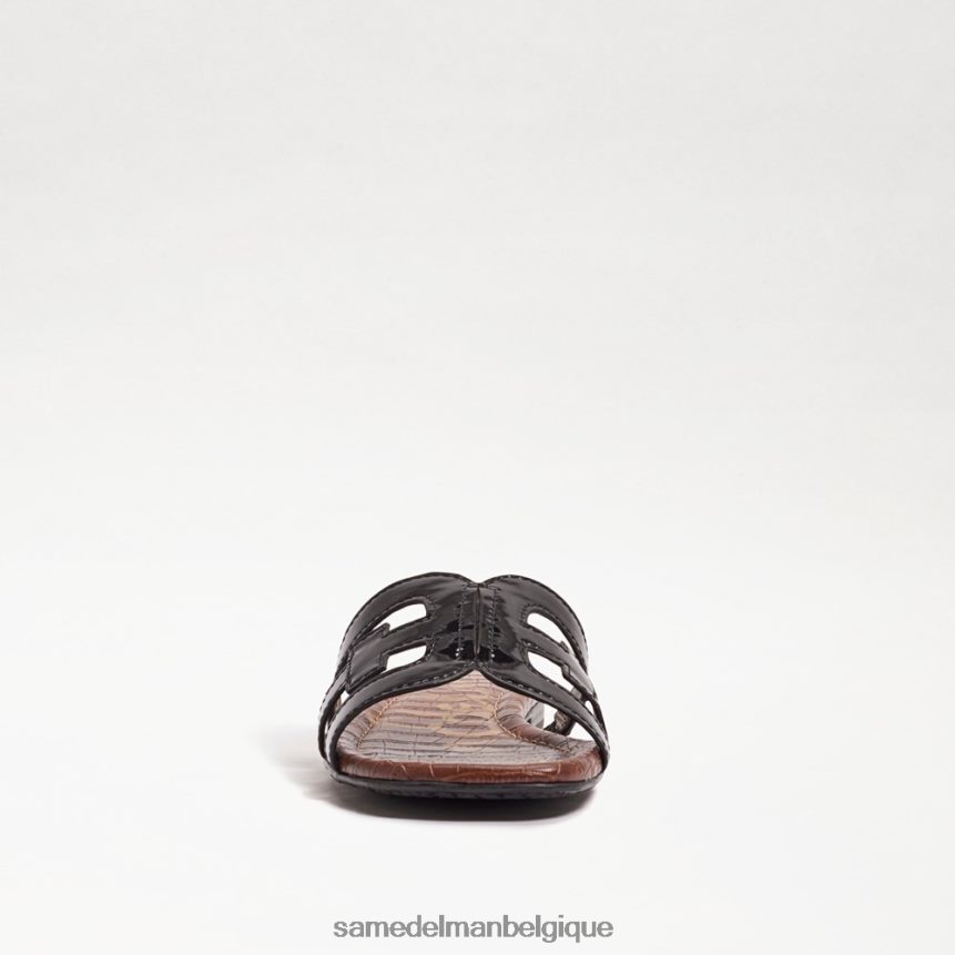 sandale à enfiler baie Sam Edelman femmes vernis noir JZ0XZ021 chaussure