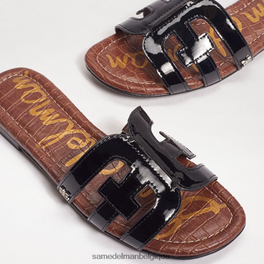 sandale à enfiler baie Sam Edelman femmes vernis noir JZ0XZ021 chaussure