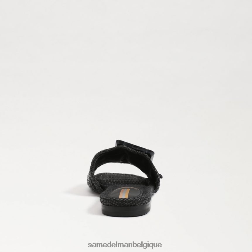sandale à enfiler bambi Sam Edelman femmes raphia noir JZ0XZ068 chaussure