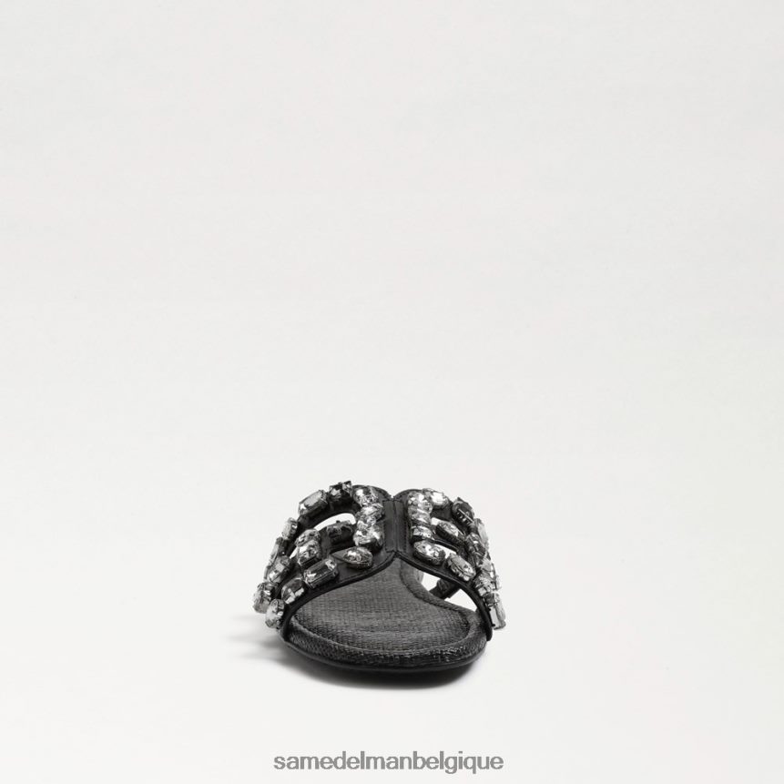 sandale à enfiler bay 16 Sam Edelman femmes Cuir noir JZ0XZ0534 chaussure