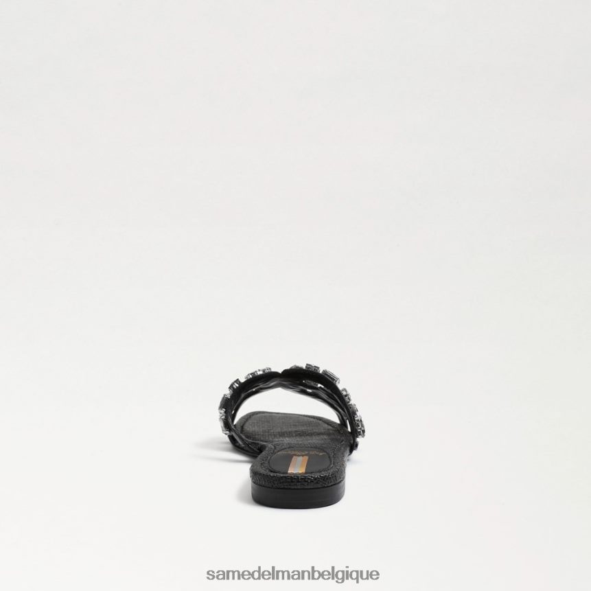 sandale à enfiler bay 16 Sam Edelman femmes Cuir noir JZ0XZ0534 chaussure