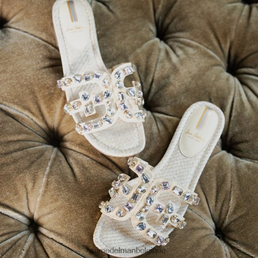 sandale à enfiler bay 16 Sam Edelman femmes cuir coquille d'oeuf JZ0XZ0535 chaussure