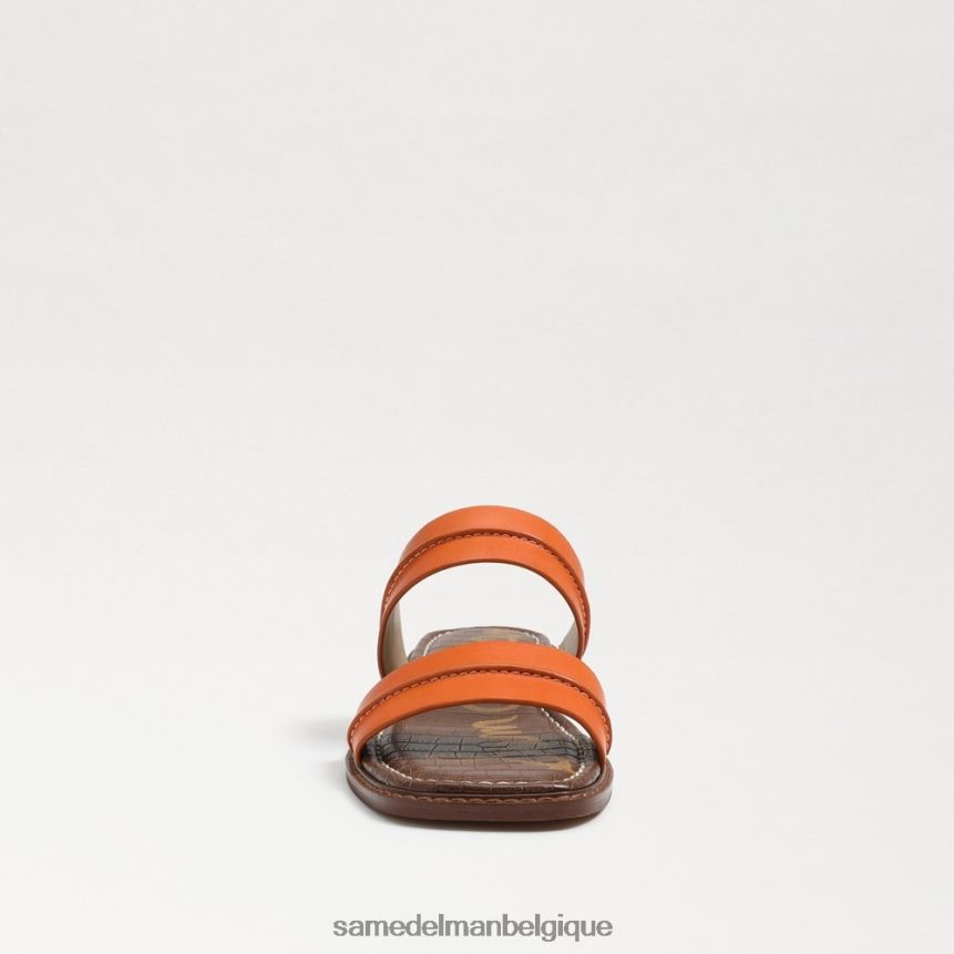 sandale à enfiler en maille haydee Sam Edelman femmes cuir orange classique JZ0XZ0864 chaussure