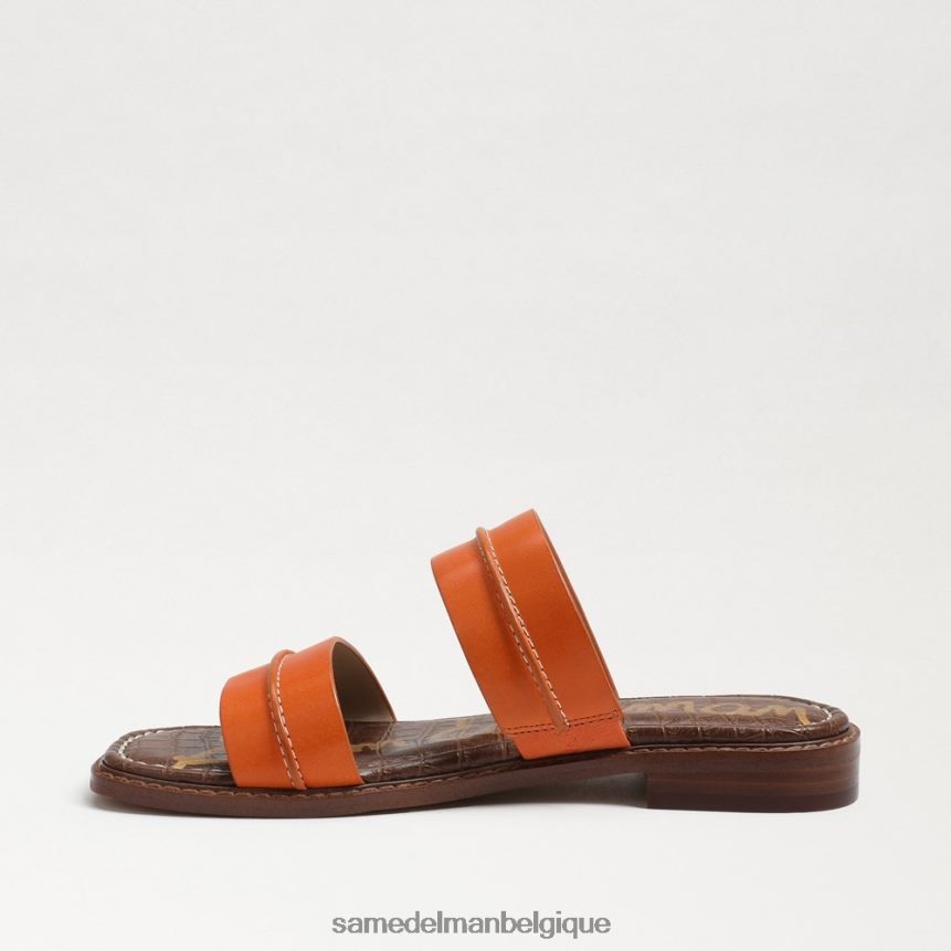 sandale à enfiler en maille haydee Sam Edelman femmes cuir orange classique JZ0XZ0864 chaussure