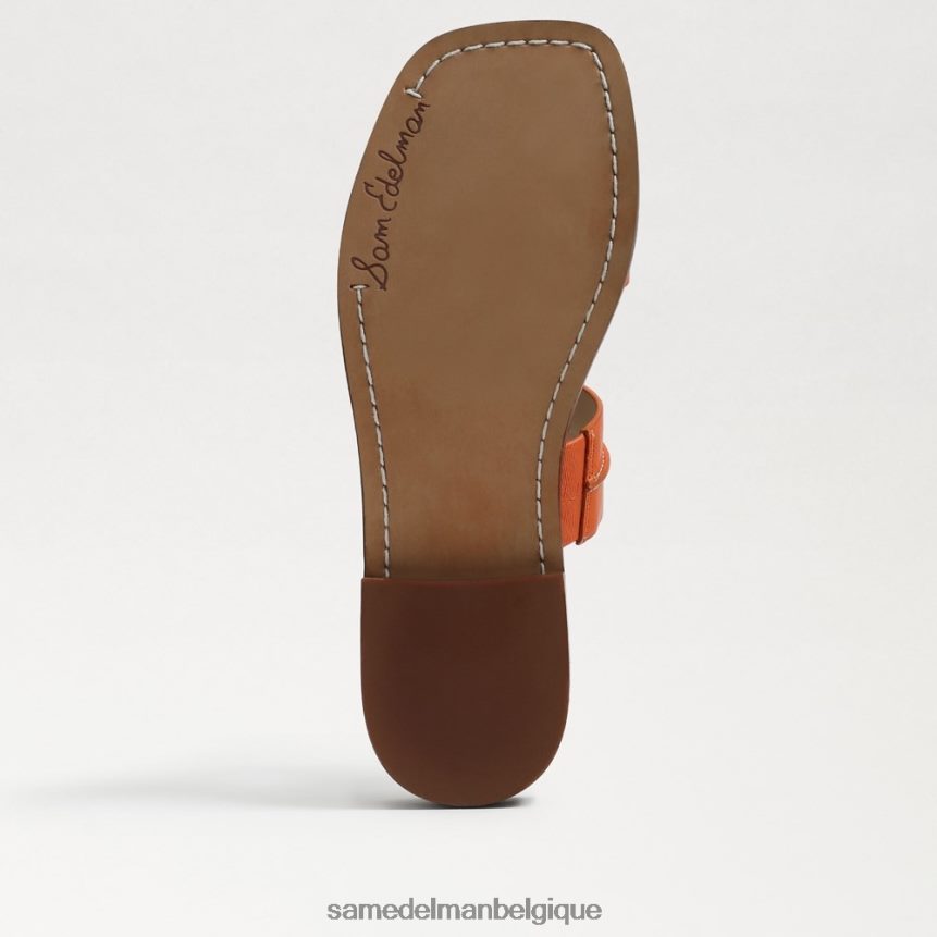 sandale à enfiler en maille haydee Sam Edelman femmes cuir orange classique JZ0XZ0864 chaussure