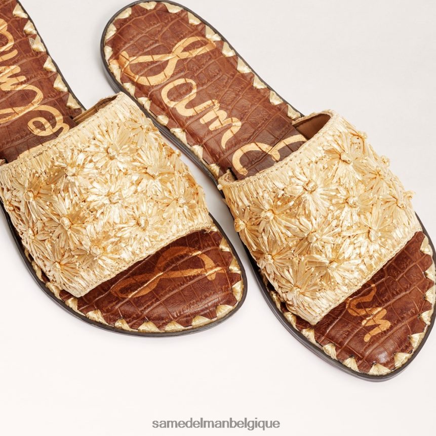 sandale à enfiler en raphia giovanna Sam Edelman femmes feuille d'or JZ0XZ071 chaussure