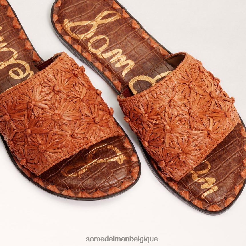 sandale à enfiler en raphia giovanna Sam Edelman femmes rouille foncée JZ0XZ070 chaussure