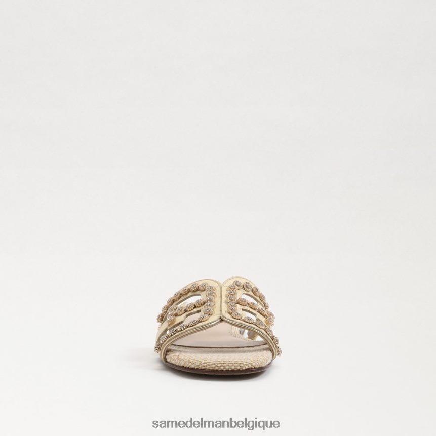 sandale à enfiler à fleurs de baie Sam Edelman femmes blé blanchi JZ0XZ0624 chaussure