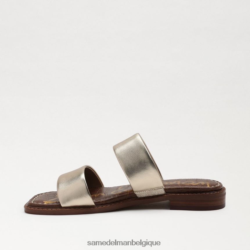 sandale à enfiler haydee Sam Edelman femmes cuir à la feuille d'or JZ0XZ0574 chaussure