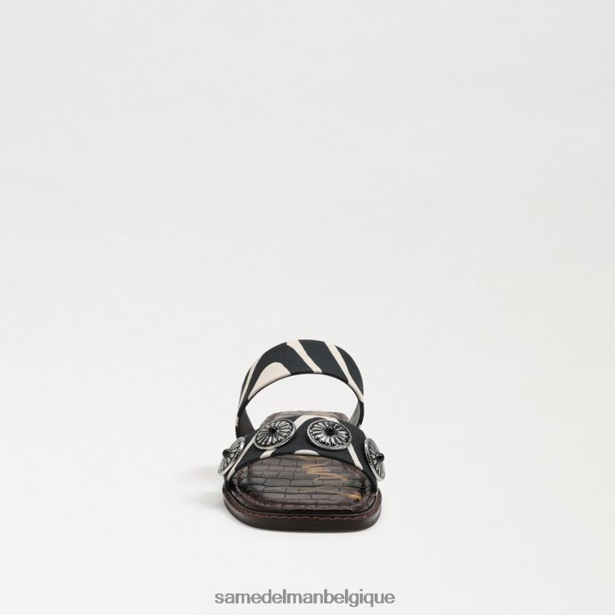 sandale à enfiler hera Sam Edelman femmes noir/zèbre naturel JZ0XZ0741 chaussure