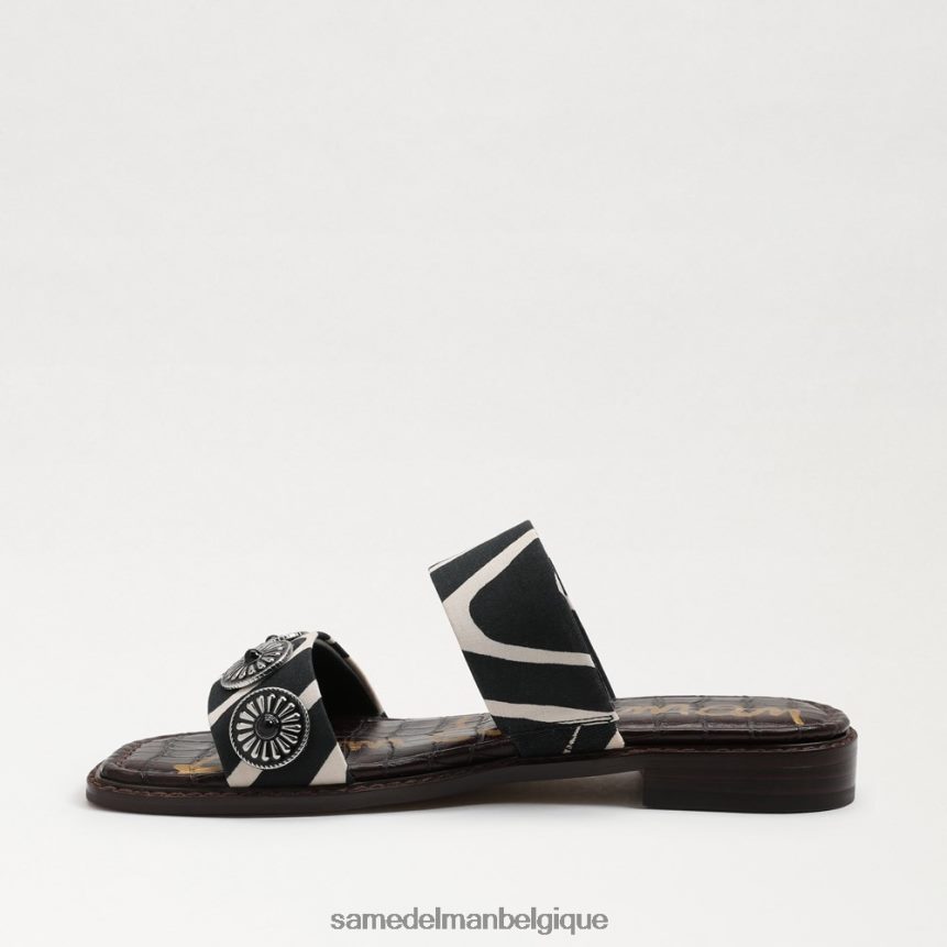 sandale à enfiler hera Sam Edelman femmes noir/zèbre naturel JZ0XZ0741 chaussure