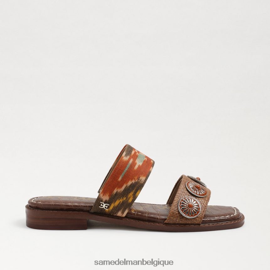 sandale à enfiler hera Sam Edelman femmes orange coucher de soleil/cuoio JZ0XZ0742 chaussure