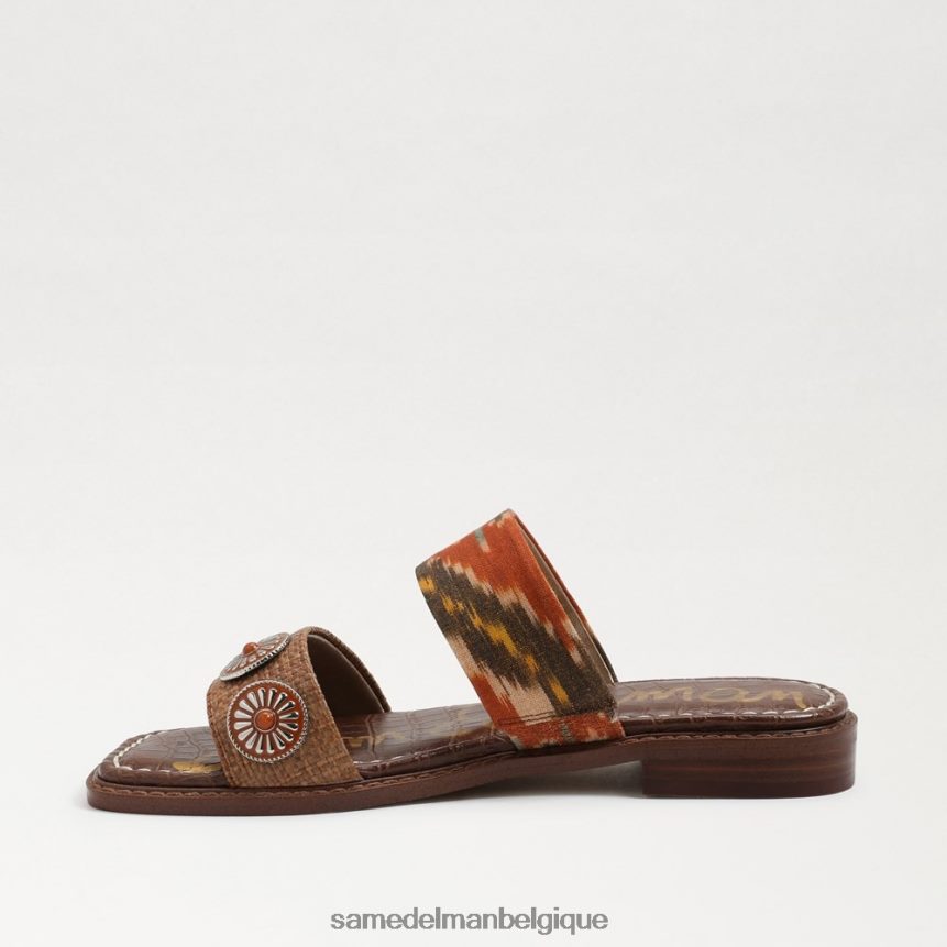 sandale à enfiler hera Sam Edelman femmes orange coucher de soleil/cuoio JZ0XZ0742 chaussure