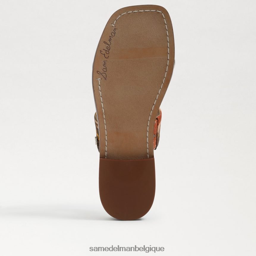 sandale à enfiler hera Sam Edelman femmes orange coucher de soleil/cuoio JZ0XZ0742 chaussure