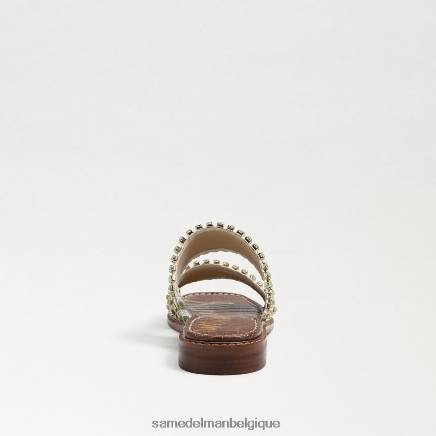 sandale à enfiler hopie Sam Edelman femmes fougère/lin zèbre naturel JZ0XZ0821 chaussure