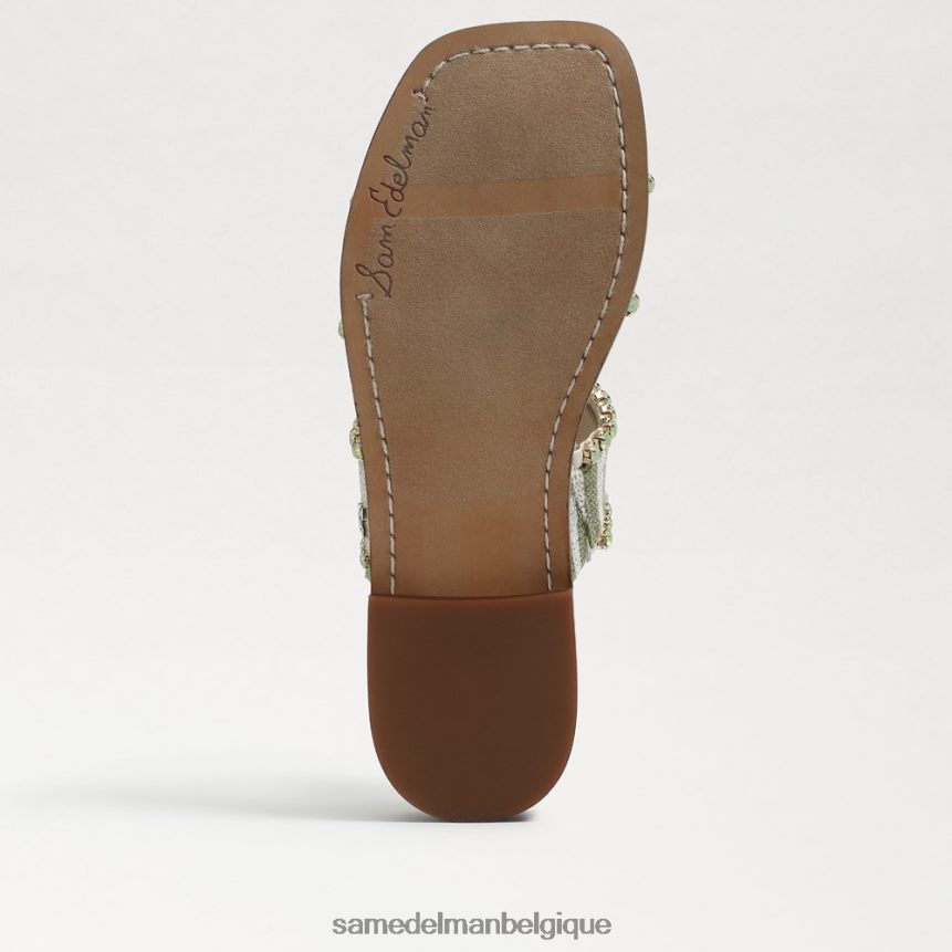 sandale à enfiler hopie Sam Edelman femmes fougère/lin zèbre naturel JZ0XZ0821 chaussure