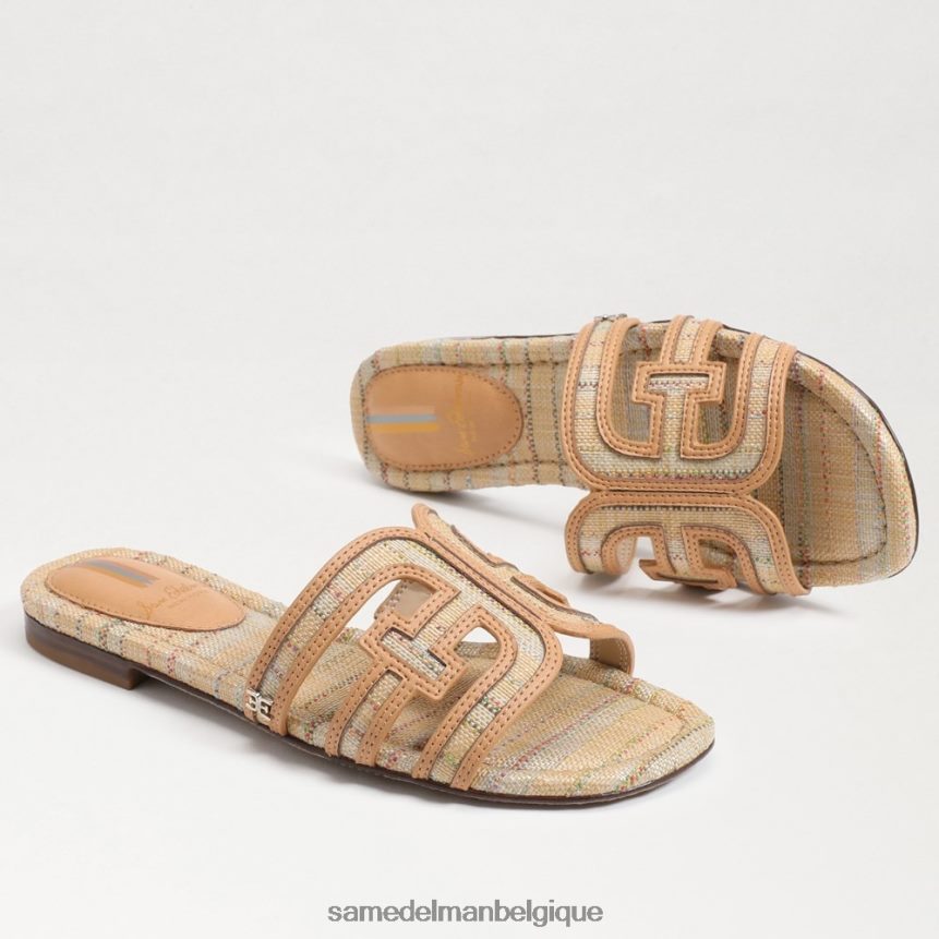 sandale à enfiler multicolore bay Sam Edelman femmes raphia multi naturel JZ0XZ0591 chaussure