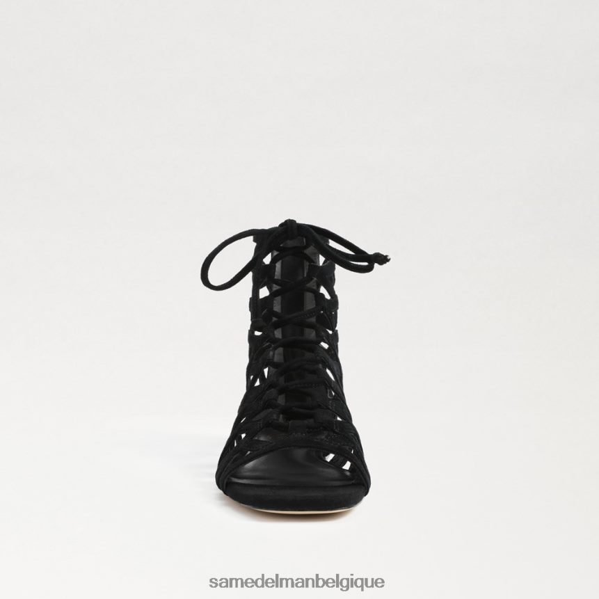 sandale gladiateur lara Sam Edelman femmes Suède noir JZ0XZ0946 chaussure