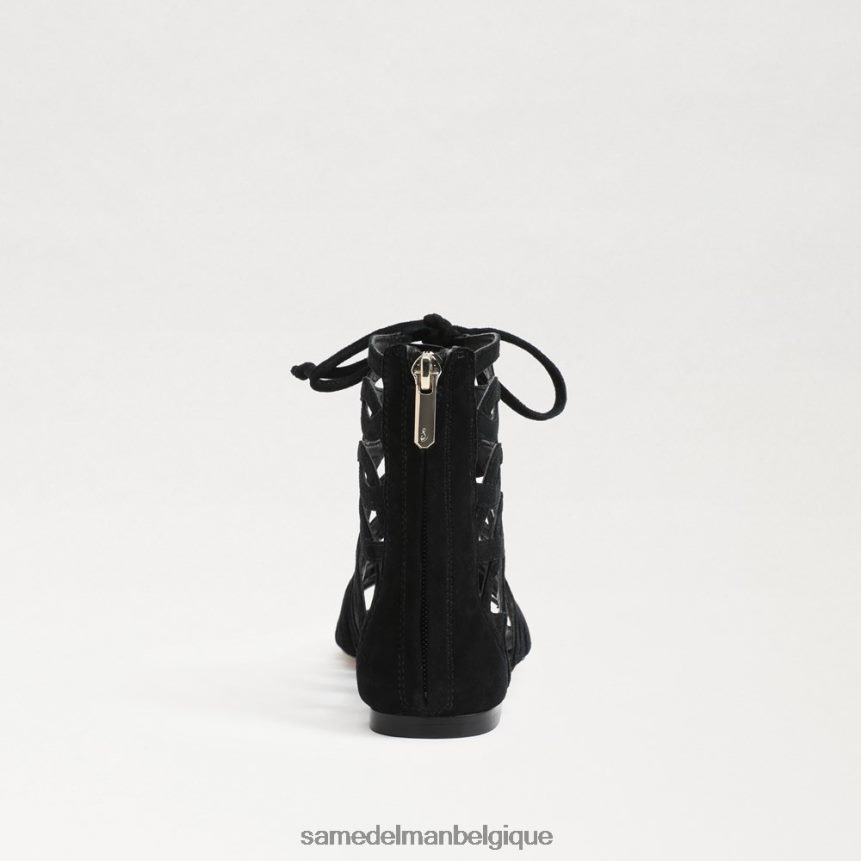 sandale gladiateur lara Sam Edelman femmes Suède noir JZ0XZ0946 chaussure