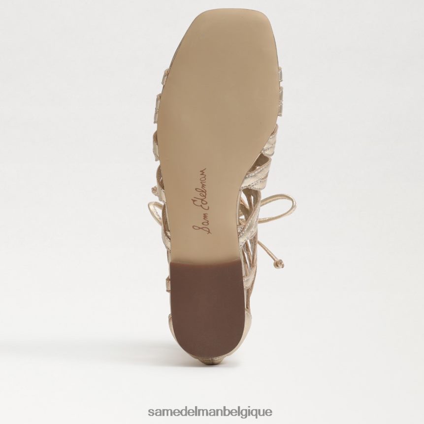 sandale gladiateur lara Sam Edelman femmes feuille d'or JZ0XZ0945 chaussure