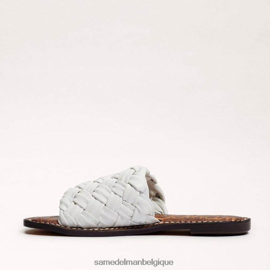sandale à glissière tissée Griffin Sam Edelman femmes blanc brillant JZ0XZ0638 chaussure
