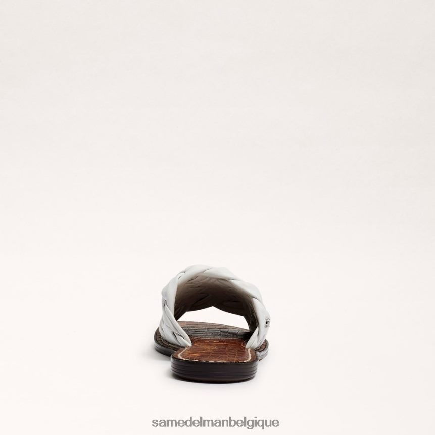 sandale à glissière tissée Griffin Sam Edelman femmes blanc brillant JZ0XZ0638 chaussure