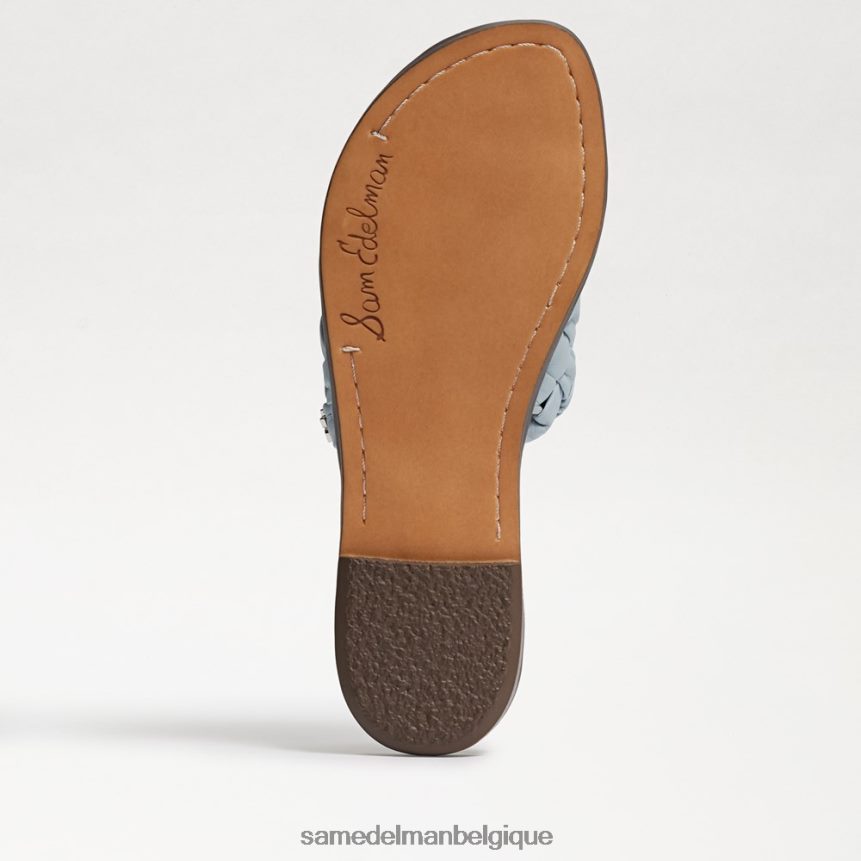 sandale à glissière tissée Griffin Sam Edelman femmes cuir bleu riviera JZ0XZ0635 chaussure