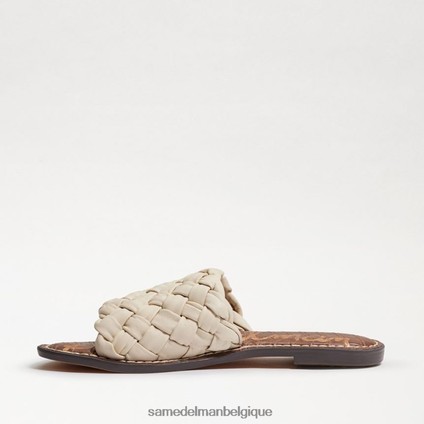 sandale à glissière tissée Griffin Sam Edelman femmes cuir ivoire moderne JZ0XZ0634 chaussure