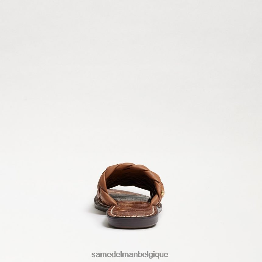 sandale à glissière tissée Griffin Sam Edelman femmes cuir marron lt cuoio JZ0XZ0633 chaussure