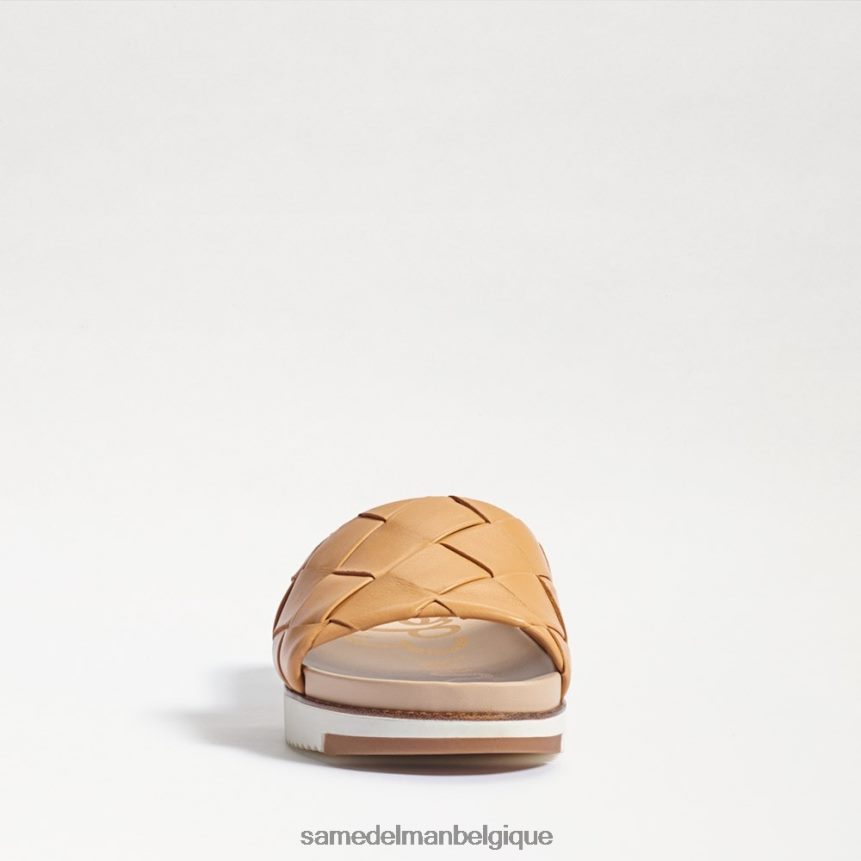 sandale à glissière tissée adaley Sam Edelman femmes cuir sable naturel JZ0XZ0753 chaussure
