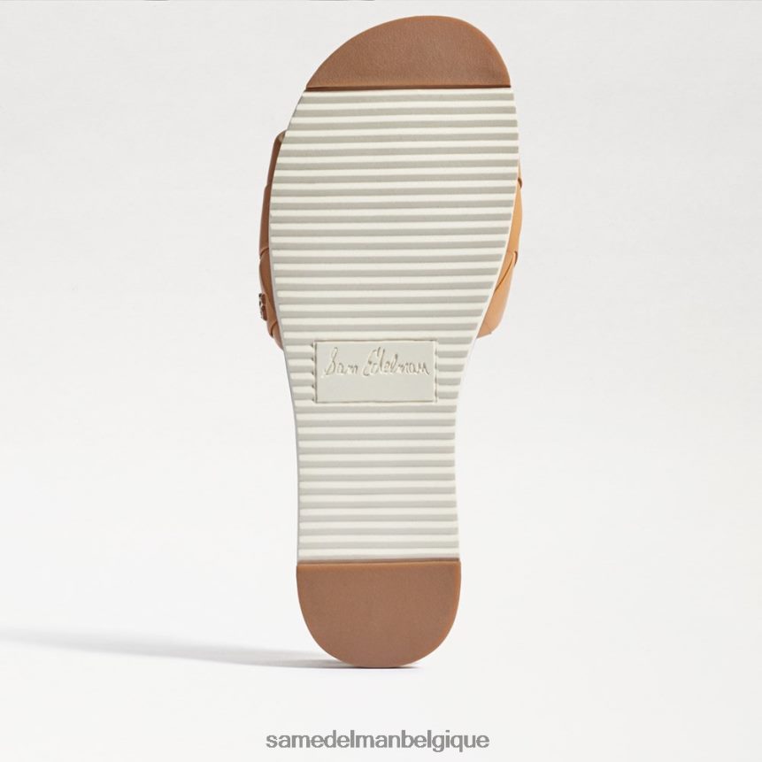 sandale à glissière tissée adaley Sam Edelman femmes cuir sable naturel JZ0XZ0753 chaussure