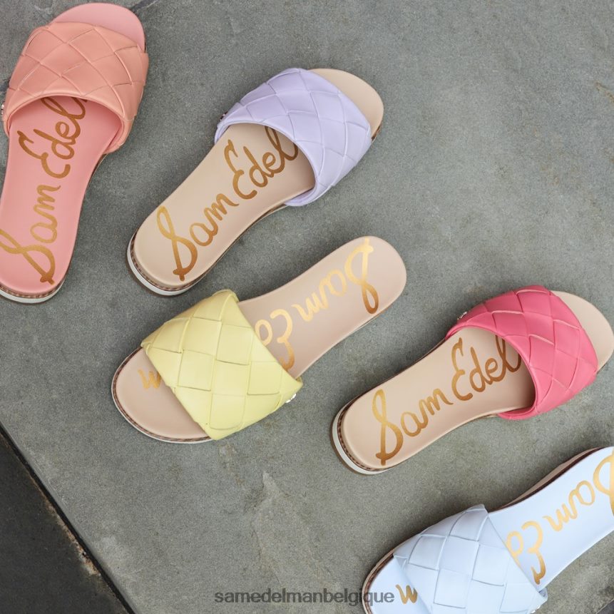 sandale à glissière tissée adaley Sam Edelman femmes cuir sable naturel JZ0XZ0753 chaussure