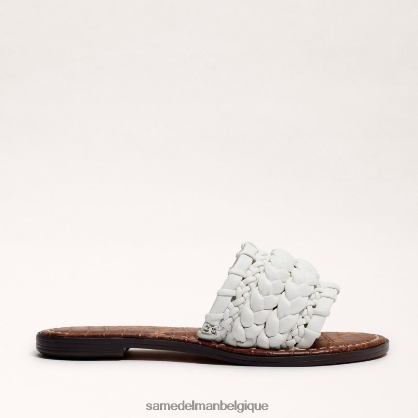 sandale à glissière tissée giada Sam Edelman femmes blanc brillant JZ0XZ0403 chaussure