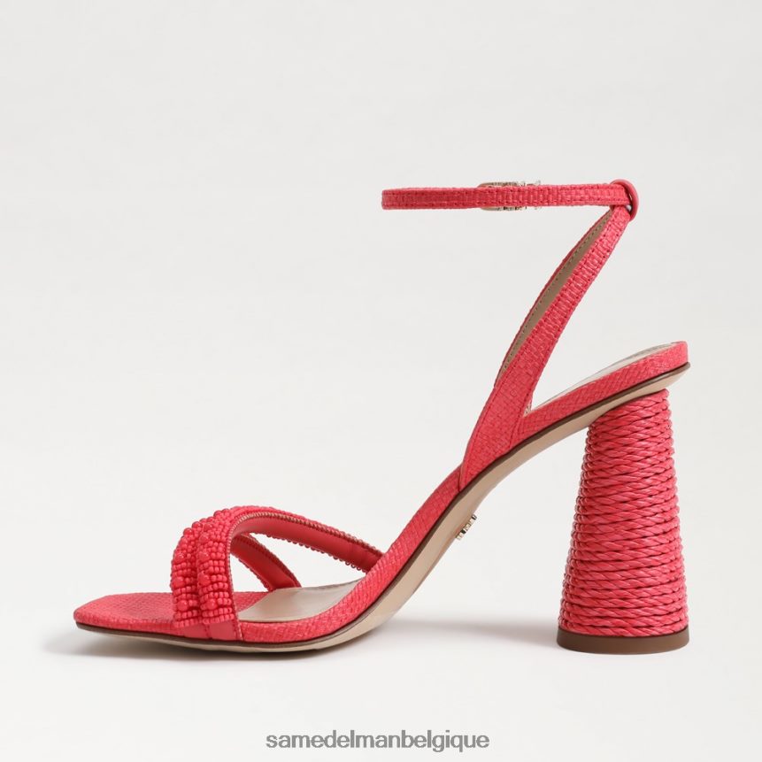 sandale à talon bloc avec perles kia Sam Edelman femmes baros rose JZ0XZ0487 chaussure