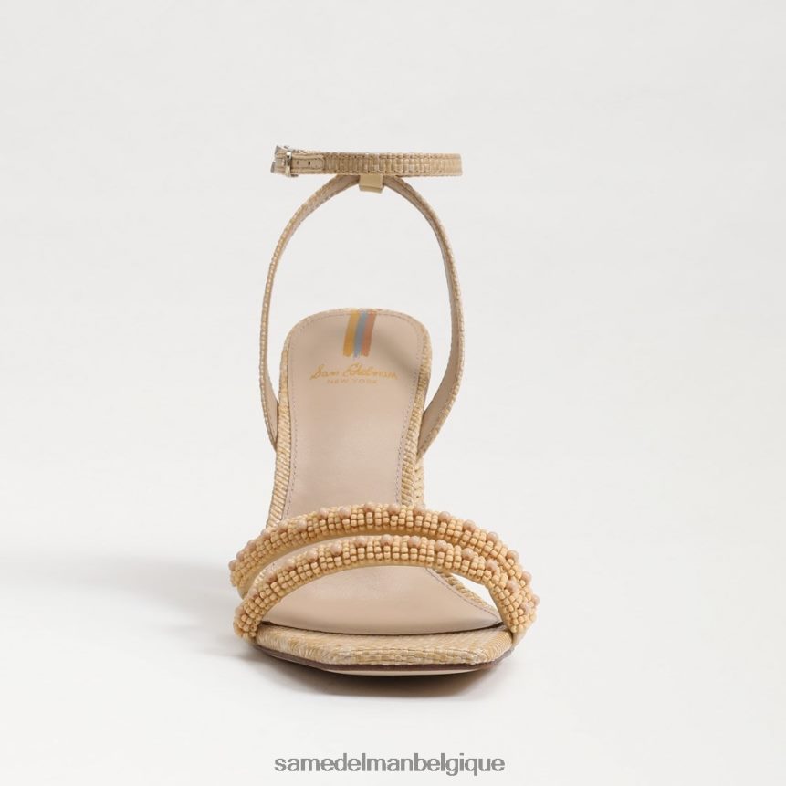 sandale à talon bloc avec perles kia Sam Edelman femmes hêtre blanchi JZ0XZ0491 chaussure