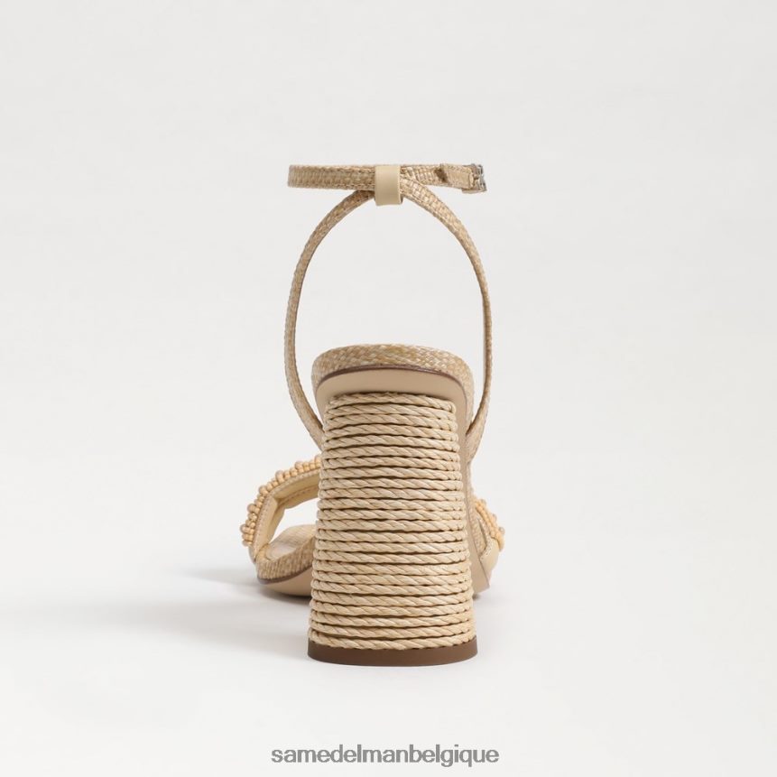 sandale à talon bloc avec perles kia Sam Edelman femmes hêtre blanchi JZ0XZ0491 chaussure