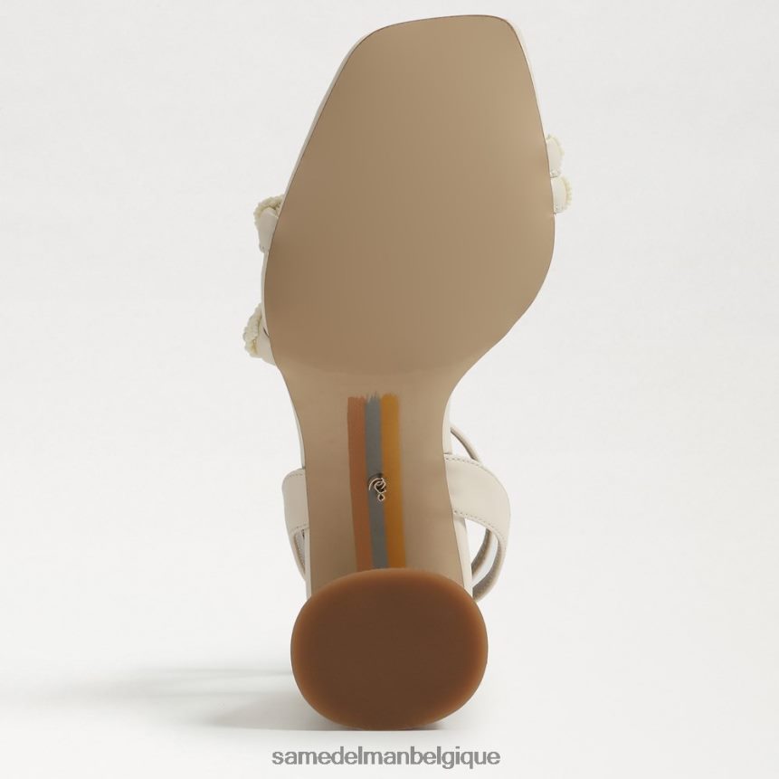 sandale à talon bloc avec perles kia Sam Edelman femmes ivoire moderne JZ0XZ0488 chaussure