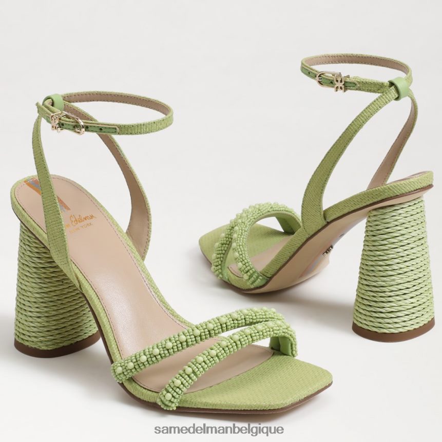 sandale à talon bloc avec perles kia Sam Edelman femmes perle d'été JZ0XZ0490 chaussure