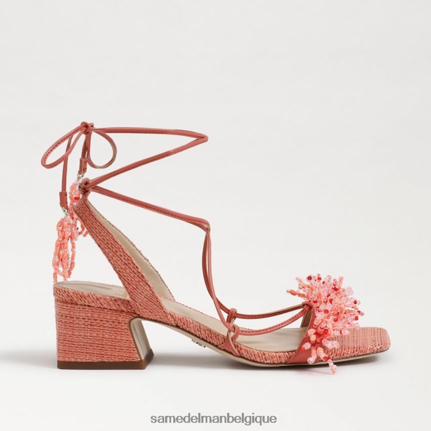 sandale à talon bloc et perles walda Sam Edelman femmes stuc rose JZ0XZ065 chaussure