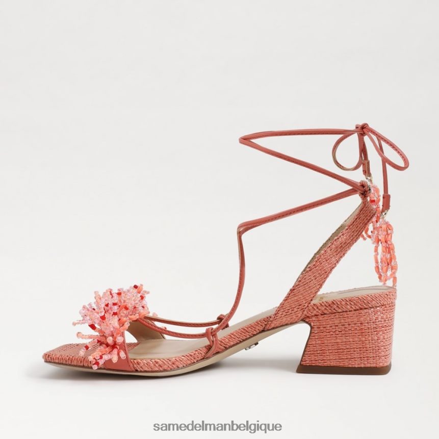 sandale à talon bloc et perles walda Sam Edelman femmes stuc rose JZ0XZ065 chaussure