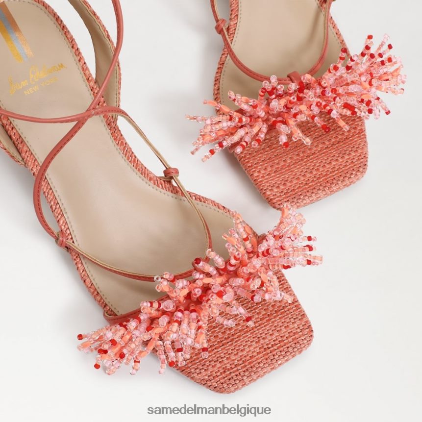 sandale à talon bloc et perles walda Sam Edelman femmes stuc rose JZ0XZ065 chaussure