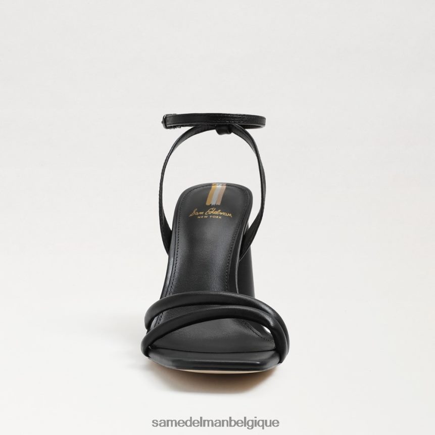 sandale à talon bloc kia Sam Edelman femmes Cuir noir JZ0XZ0106 chaussure
