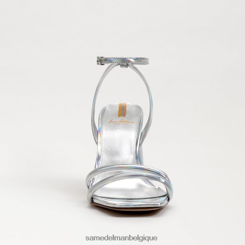sandale à talon bloc kia Sam Edelman femmes argent doux irisé JZ0XZ0110 chaussure
