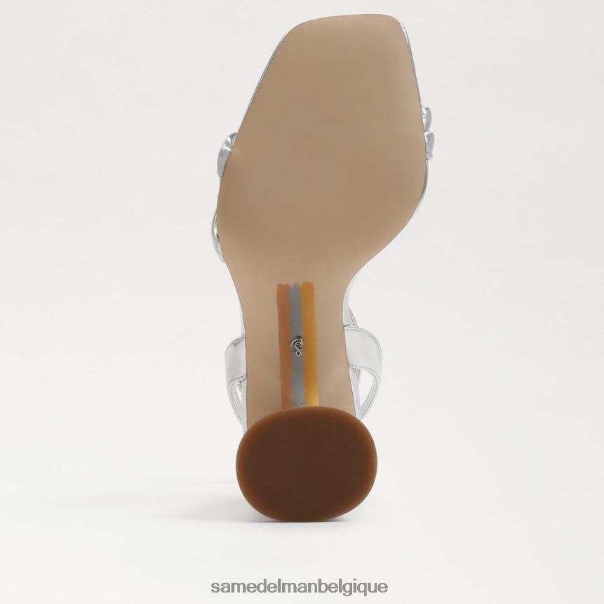 sandale à talon bloc kia Sam Edelman femmes argent doux irisé JZ0XZ0110 chaussure